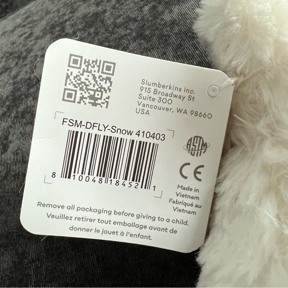 NWT Slumberkins Snowflake Dragonfly Mini - Picture 3 of 6